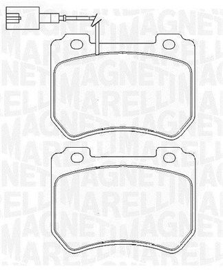 MAGNETI MARELLI Комплект тормозных колодок, дисковый тормоз 363916060423